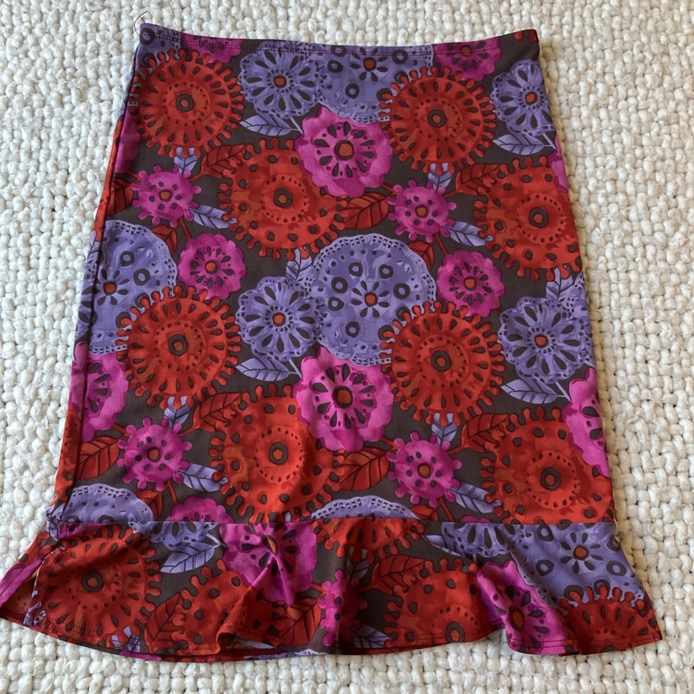 BCBG MaxAzria 2000's Midi Skirt Size M Pink Y2K Boho Retro Feminine Stretch USA